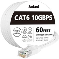 Cat 6 Ethernet Cable 60 ft, Outdoor&Indoor 10Gbps