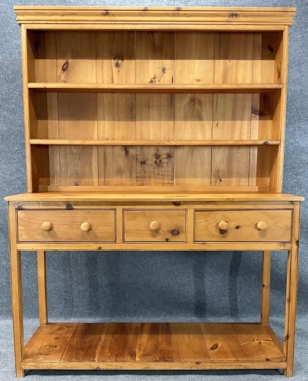 Country Pine Step Back Hutch