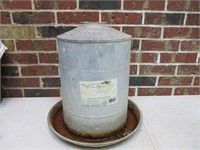 5 Gallon Galvanized Poultry Waterer