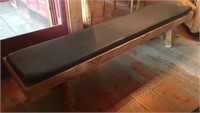Montana's long hand crafted padded bench