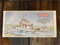 Conoco Oil Tagalon Boat Diecast Bank In Box