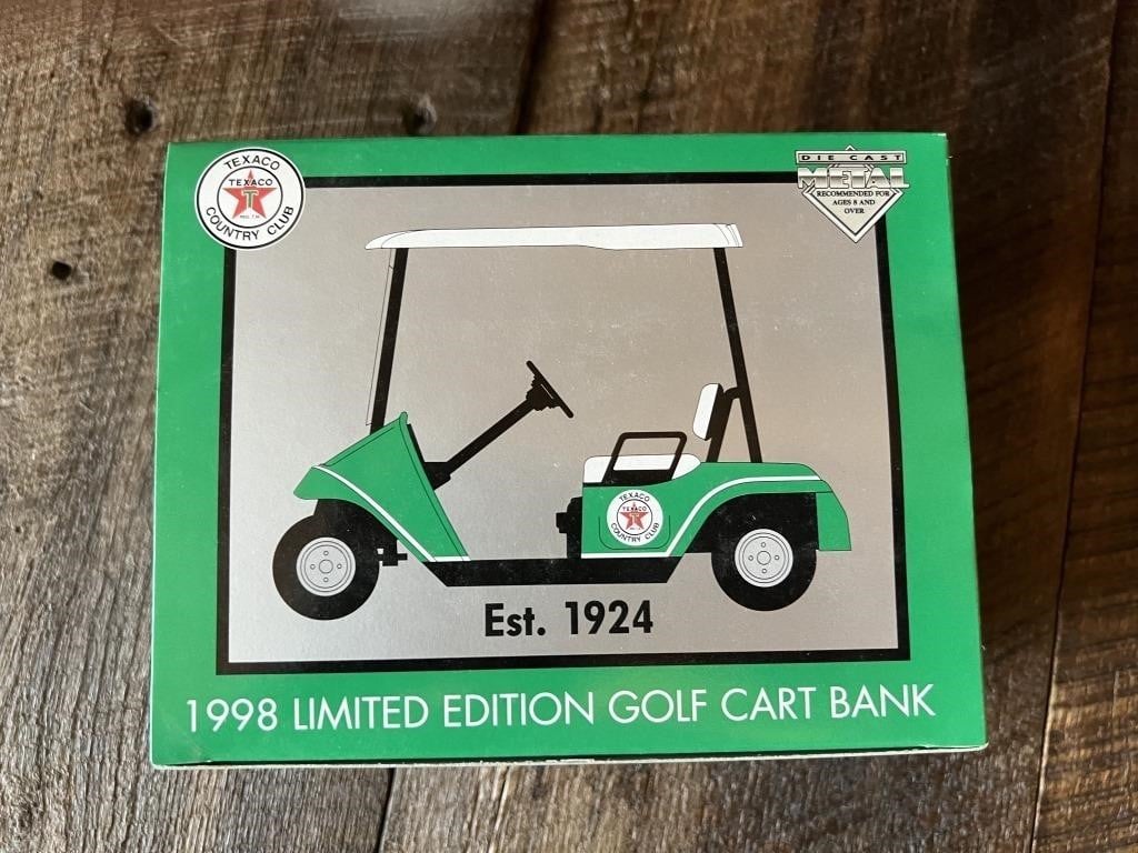 1998 Limited Edition Golf Cart Locking Coin Bank