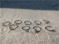 9 Assorted Toe Rings - NIP
