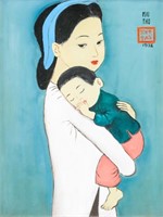 Mai Trung Thu Vietnamese Paris Oil on Canvas