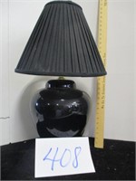 BLACK GINGER JAR TABLE LAMP