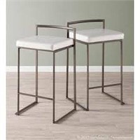 TOTAL OF 2 STACKABLE COUNTER STOOLS