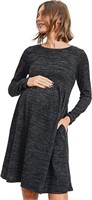 (N) HELLO MIZ Women's Maternity Sweater Knit Dress