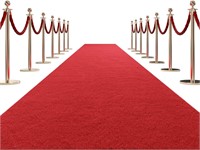 HOMBYS 3x10ft Red Event Carpet