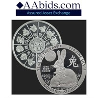 1 OZ -.999 SILVER ROUND YEAR OF THE RABBIT