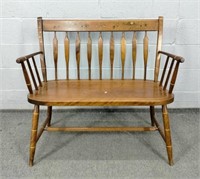 Nichols And Stone Solid Wood Deacon's Bench