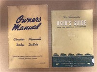 2 x Antique Automobile Owner's Manual, Guide