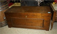 Cedar Chest with Tray; wood trim accent on front