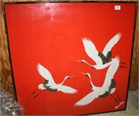Oriental Style Picture of Cranes"Martha" on corner
