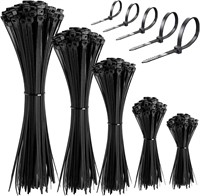 SEALED-600 Pack Black Nylon Cable Ties x2