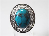 $400. St. Sil. Turquoise Ring (Size 10)