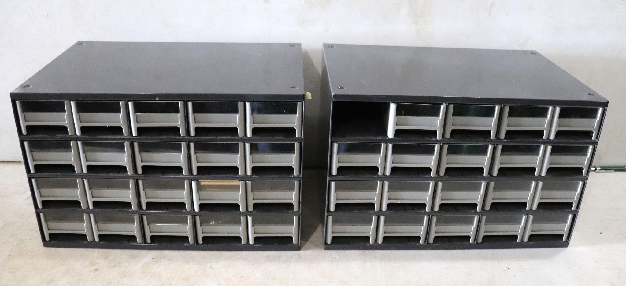 (4) 20-Drawer Parts Bins w/ Contents
