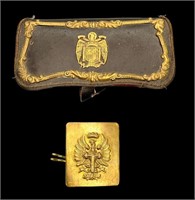 Spanish Army belt buckle ammo pouch