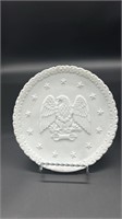 Fenton White Satin Bicentennial Plate
