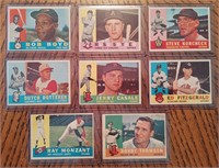 1960 Topps Baseball Card Lot (x8)