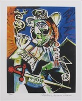 Picasso CAVALIER WITH PIPE Estate Signed Giclee