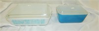 2 Vintage Pyrex Refrigerator Dishes with Lids