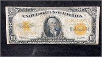 Currency: 1922 $10 Gold Certificate Large Note