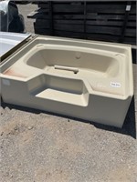 60" Bone Skirted Bathtub