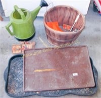 Group lot w/ fruit basket, watering can, more