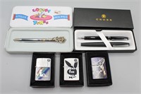 ZIPPO Lighters, Cross & Looney Tunes Pens