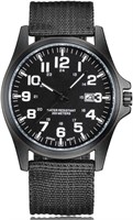 (N) Men's Army Watch, Military Sport Stainless Ste