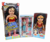 WONDER WOMAN DC DOLLS & VINTAGE BARBIE DOLL