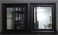(2) Mahogany Framed Mirrors