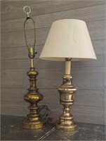 (2) Vintage Brass Lamps