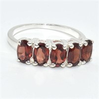 Silver Garnet(3.3ct) Ring