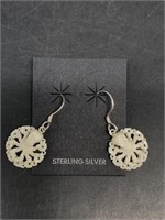 Pair of bone Octopus earrings on sterling hooks