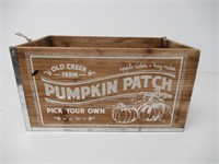 Decorative "Pumpkin Patch" Wooden Crate