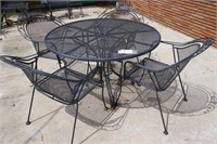 Metal Outdoor Table & 4x Chairs