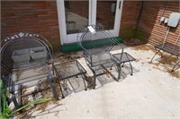 Set of Metal Chairs & 2x Metal Tables