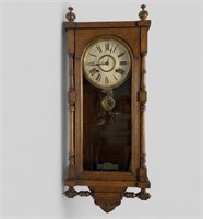 Antique  Ansonia Clock Co Oak Wall Clock