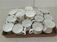 17 asst tea cups