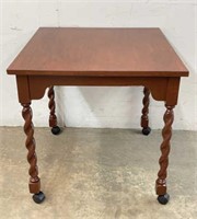 Wooden Table on Casters