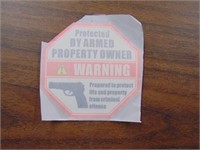 "WARNING"  Window Sticker