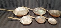 6 Piece Copper Cookware Pan Set