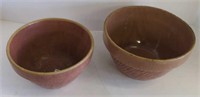 Glazed and fired pottery bowls 6" & 7" bidding on