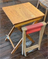 Child's Wooden fold out table and bench