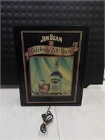 Lighted Jim Beam Sign- Celebrate 200 years