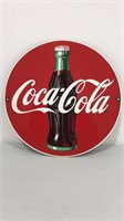 11.25” Metal Coca-Cola sign-round- 1990-by The