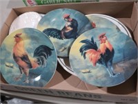 COLLECTION  OF ROOSTER PLATES & MISC.