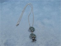 Sterling Silver W/Turquoise Pendant Tested