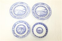 Lot of blue decorated Shenango China plates